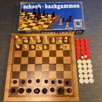 Schaakspel en Backgammon Spel in Houten Kistje .. ALFA Toys, Een of twee spelers, Ophalen, Zo goed als nieuw, ALFA Toys