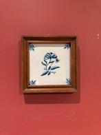 Makkum Wandtegel met Houten Lijst, Ophalen of Verzenden