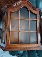 Eiken hangkastje met glas, Huis en Inrichting, Kasten | Vitrinekasten, Ophalen of Verzenden