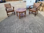 vintage leuke antieke stoelen met ronde tafel, Ophalen of Verzenden