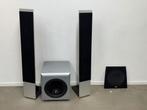 Elektrostaten Loewe met Heco subwoofer., Subwoofer, Zo goed als nieuw, 120 watt of meer, Ophalen
