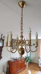 koperen hanglamp, Huis en Inrichting, Nostalgie, Gebruikt, Metaal, 50 tot 75 cm