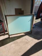 2x rvs met plexiglas Balkon hek, terras afscheiding, Ophalen, Gebruikt