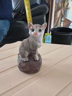 Schattig Kattenbeeldje - Tuindecoratie, Ophalen of Verzenden, Zo goed als nieuw, Kunststof, Dierenbeeld