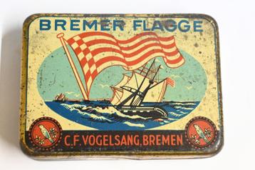 Bremer flagge tabak blik duitsland jaren 30-40 wo2 beschikbaar voor biedingen