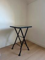 Bijzettafeltje rvs spiegel metaal, Ophalen, Minder dan 55 cm, Gebruikt, Metaal of Aluminium