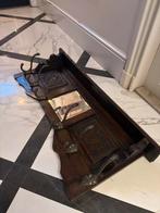 Antieke Houten Kapstok met Spiegel, Tuin en Terras, Terrasverwarmers, Ophalen of Verzenden, Gebruikt, Wand