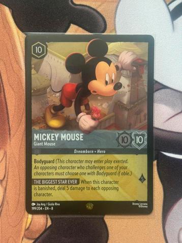 Mickey Mouse Giant Mouse Foil Disney Lorcana Reign of Jafar beschikbaar voor biedingen