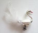 Oude Kerstbal: Vogel 22 op knijper Grote Zwaan (pluimstaart), Diversen, Kerst, Ophalen of Verzenden