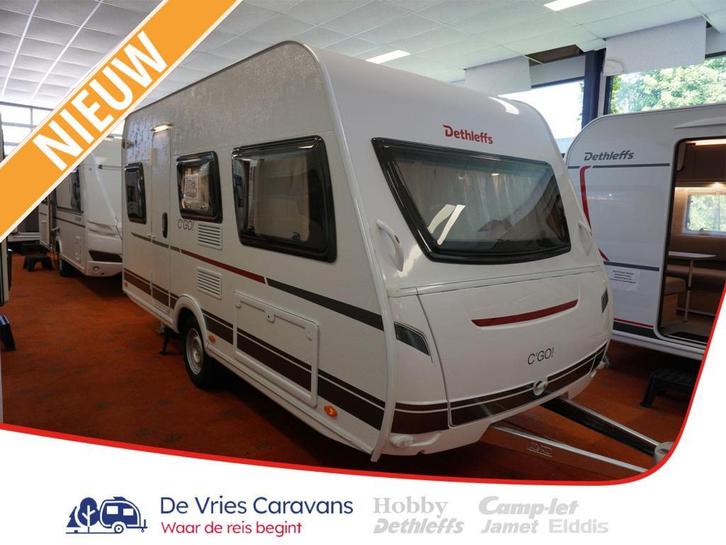 Dethleffs C'Go 415 QL: LAST MINUTE AANBIEDING!, Caravans en Kamperen, Caravans, Bedrijf, tot en met 3, 750 - 1000 kg, Treinzit