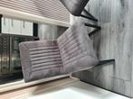 4 mooie eetkamer stoelen donker grijs, Ophalen, Gebruikt