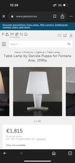 NIEUWSTAAT 2x Daniela Puppa Tafellamp voor Fontana Arte 1994, -, Ophalen of Verzenden, Zo goed als nieuw, Glas