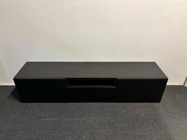 IKEA BESTA TV-meubel - Zwartbruin, Huis en Inrichting, Woonaccessoires | Kisten, Gebruikt, Minder dan 50 cm, 125 cm of meer, Kunststof