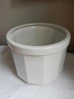 Grote witte bloempot sierpot 29x36 cm wit geglazuurd, 25 tot 40 cm, Rond, Nieuw, Binnen