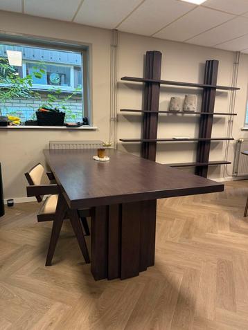 Eetkamerset Smoked eiken - 220x100 - japandi beschikbaar voor biedingen