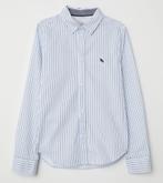 H&M jongens katoenen overhemd wit blauw gestreept maat 152, H&M, Overhemd of Blouse, Nieuw, Ophalen of Verzenden