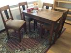 Amsterdamse School - eethoek + 4 stoelen, Antiek en Kunst, Antiek | Meubels | Stoelen en Banken, Ophalen of Verzenden