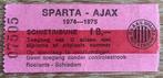 Toegangskaartje Sparta-Ajax seizoen 1974/75, Ophalen of Verzenden, Gebruikt, Sparta
