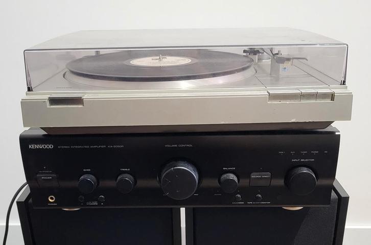 kenwood versterker, philips platenspeler, Audio, Tv en Foto, Platenspelers, Gebruikt, Philips, Ophalen