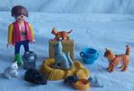 Playmobil 6139 Vrouw met Kattenfamilie, Ophalen of Verzenden, Gebruikt, Complete set
