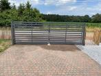 5 Meter moderne inrijpoort compleet in 2 kleuren hoogte 1,5m, Tuin en Terras, Met poort, Nieuw, IJzer, Spijlenhekwerk