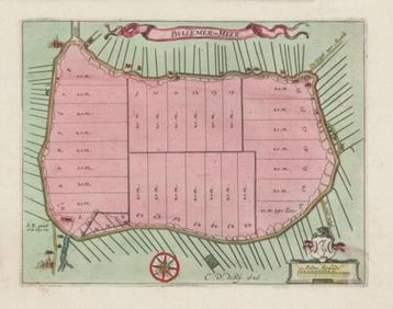 Kaart van de Bijlmermeer - 1626 - overdruk beschikbaar voor biedingen