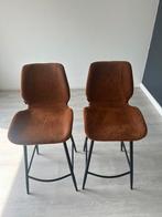 2x Bronx 71 barkruk cognac, Huis en Inrichting, Ophalen, Met voetsteun, Leer, Zo goed als nieuw