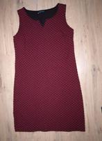 Bordeaux Rood met Zwarte Jurk Norah (36), Ophalen of Verzenden, Zo goed als nieuw, Knielengte, Norah