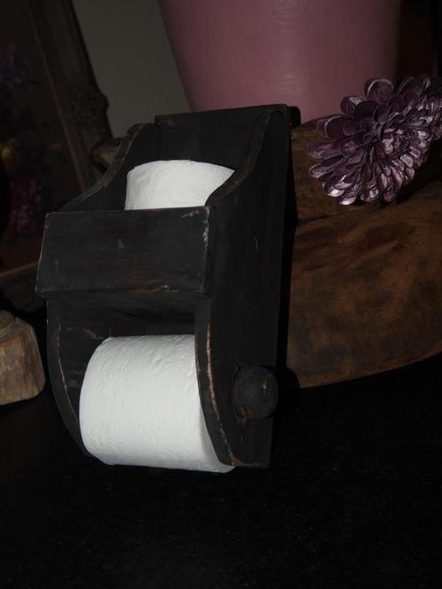 Houten wc rolhouder, Huis en Inrichting, Badkamer | Badtextiel en Accessoires, Gebruikt, Overige typen, Ophalen of Verzenden