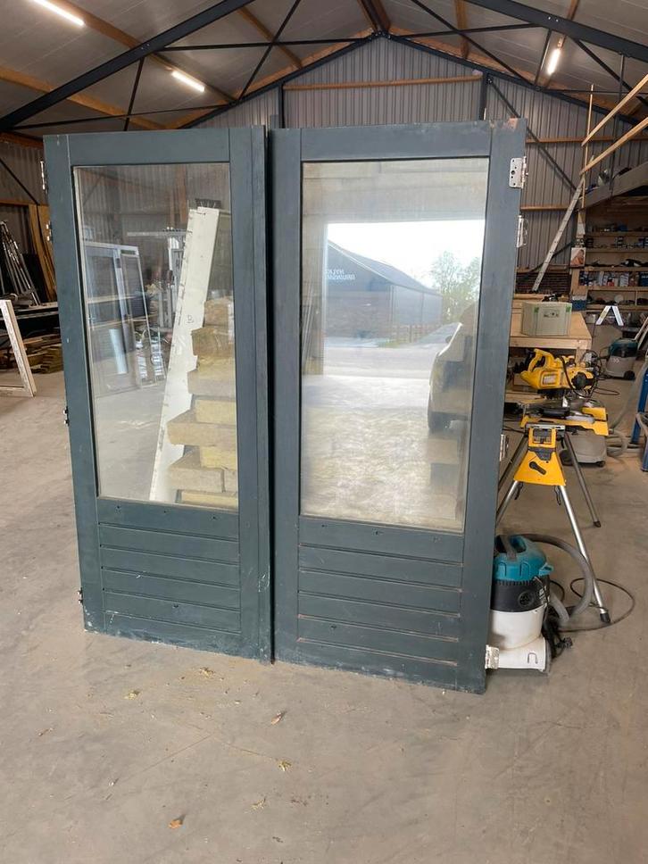 Hardhouten tuindeuren 180*211,5, Tuin en Terras, Schuttingen, Zo goed als nieuw, Hout, 1 tot 2 meter, Minder dan 3 meter, Ophalen