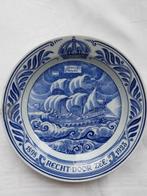 Regout: wandbord delftsblauw zilveren wilhelmina 1898-1923, Ophalen of Verzenden