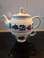 Tea for two, boerenbont kleine theepot 0,4 L met kom, Huis en Inrichting, Keuken | Servies, Overige typen, Ophalen of Verzenden