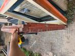 Hardhouten kozijn met uitzetraam dubbel glas, Doe-het-zelf en Verbouw, Kozijnen en Schuifpuien, 75 tot 150 cm, Gebruikt, Raamkozijn