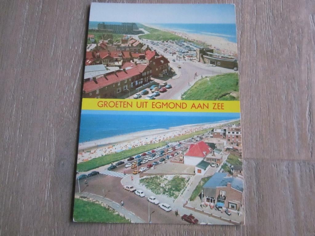 Egmond aan Zee, luchtfoto/auto, Verzenden, 1980 tot heden, Ongelopen, Noord-Holland