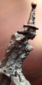 Brons beeld Massief brons beeld op marmeren sokkel, Antiek en Kunst, Ophalen of Verzenden, Brons