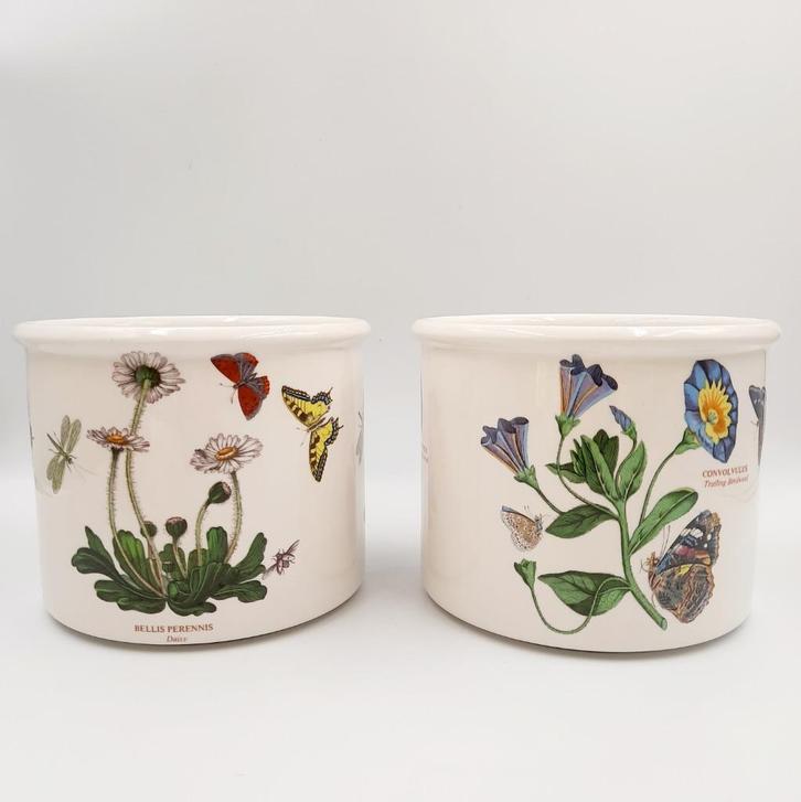 2 XL bloempotten The Botanic Garden in nieuwstaat, Huis en Inrichting, Keuken | Servies, Zo goed als nieuw, Overige typen, Overige stijlen