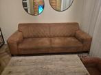 3 zits microleder bank, Ophalen, Gebruikt, 150 cm of meer, Leer
