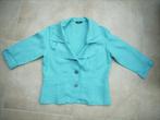 Exclusief nieuw Tendenza linnen jasje maat 40, kleur aqua, Maat 38/40 (M), Blauw, Tendenza, Nieuw