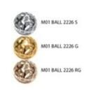 Melano open ball zilver met rg plating, 10 mm -50%, Nieuw, Zilver, Dame of Heer, Zilver