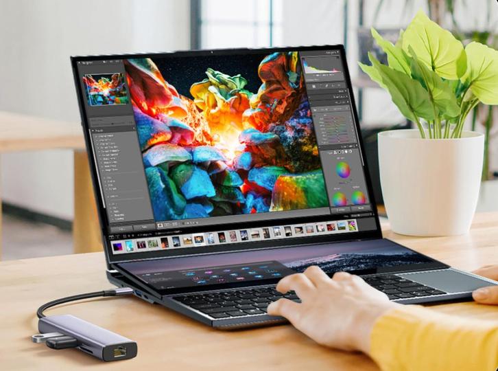 NBook Fly i7 – 16GB RAM – 1TB SSD – Dual Screen – eGPU, Computers en Software, Windows Laptops, Zo goed als nieuw, 16 inch, SSD