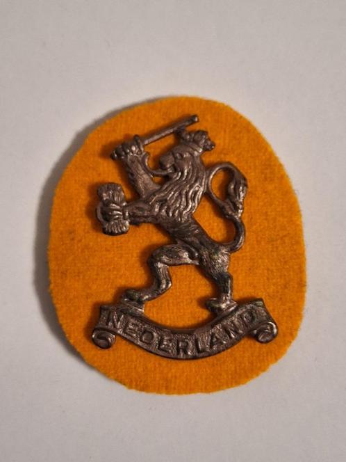 Nederlandse leeuw baret embleem 1942-1950 ongemarkeerd, Verzamelen, Militaria | Tweede Wereldoorlog, Embleem of Badge, Nederland