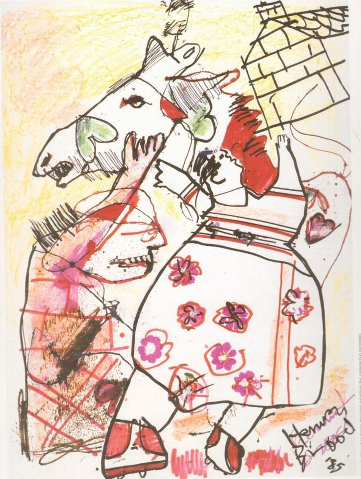 HERMAN BROOD Reproductie ZONDER TITEL, Antiek en Kunst, Kunst | Litho's en Zeefdrukken, Ophalen of Verzenden