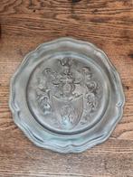 Tinnen bord met wapen, Antiek en Kunst, Antiek | Tin, Ophalen of Verzenden