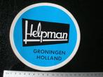 grote sticker Helpman groningen holland logo, Verzamelen, Verzenden, Zo goed als nieuw, Bedrijf of Vereniging