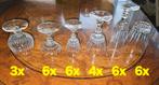 Vintage Kristal Glazen Servies 31x, wijn, champagne, likeur, Antiek en Kunst, Antiek | Glas en Kristal, Ophalen