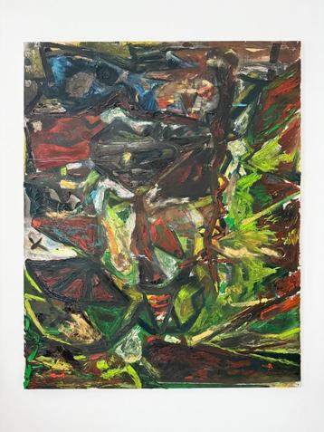 vintage abstract kunstwerk op doek 150 cm beschikbaar voor biedingen