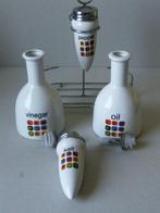 Retro peper en zout azijn olie stel, Ophalen of Verzenden