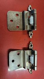 10 sets Dubbel Geknikte Kastscharnieren - Set van 2., Doe-het-zelf en Verbouw, Hang- en Sluitwerk, Ophalen, Gebruikt, IJzer, Scharnier