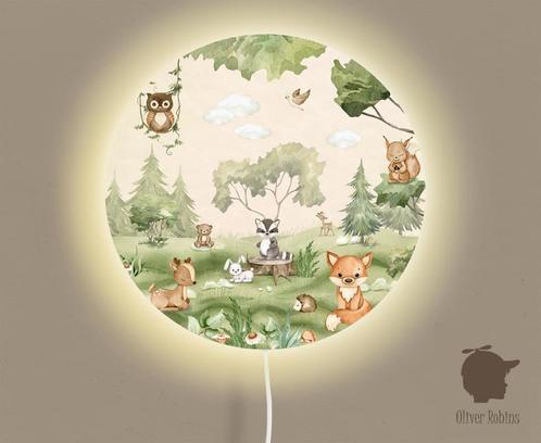 Ronde Wandlamp Woodland Joy 35 cm (Ø) Oliver Robins, Kinderen en Baby's, Kinderkamer | Inrichting en Decoratie, Nieuw, Lamp, Ophalen of Verzenden