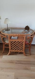 Bamboe en rotan bistroset, Ophalen, Gebruikt
